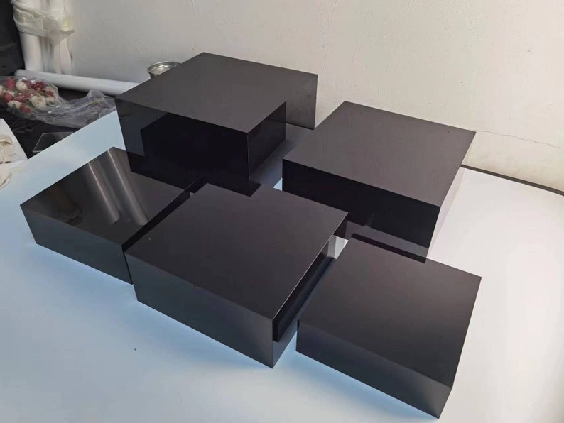 Set of 5 or 10 Food Display Stands, Acrylic Display Boxes, Acrylic Display Stands, Cake Display Stand, Catering Display, Buffet Risers