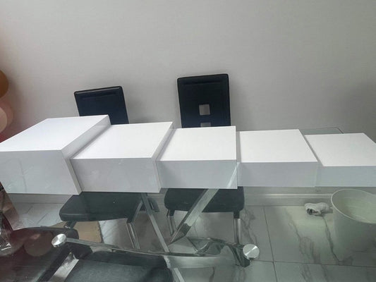 Set of 5 or 10 Food Display Stands, Acrylic Display Boxes, Acrylic Display Stands, Cake Display Stand, Catering Display, Buffet Risers